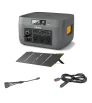 Set Biolite BaseCharge 1500 + 2 x BioLite Solarpanel 100 + BioLite 12V Car Charging Cable 10 FT + BioLite 4 X 1 Solar Chaining Cable